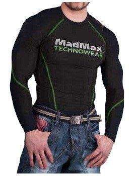 MadMax Kompresní triko s dlouhým rukávem MSW902 černozelené L