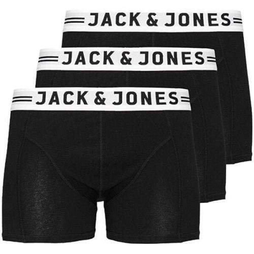 Jack&Jones 3 PACK - pánské boxerky SENSE 12081832 Black (Velikost S)