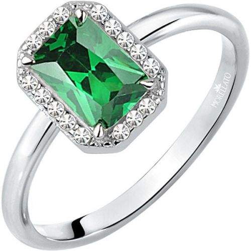 Morellato Třpytivý stříbrný prsten se zeleným kamínkem Tesori SAIW76 (Obvod 54 mm) stříbro 925/1000