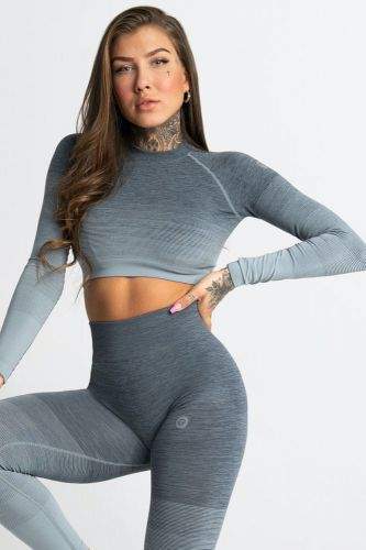 Gym Glamour Crop-Top Sea Ombre M
