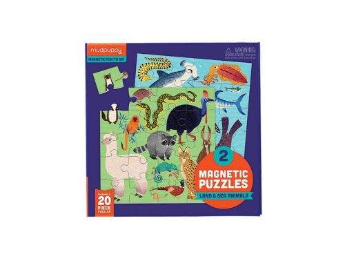Mudpuppy Magnetické puzzle - Zvířata ze souše a moře / Magnetic Fun - Land & Sea Animals