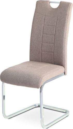 ART Jídelní židle, coffee látka, kovová pohupová chromovaná podnož DCL-404 COF2 Art