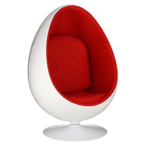 shumee Židle Ovalia červená a bílá