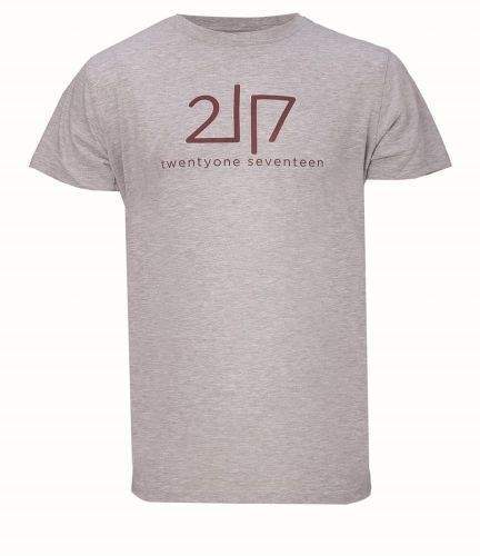 2117 VIDA - pánské bavlněné triko s kr. rukávem - šedé melange - 3XL