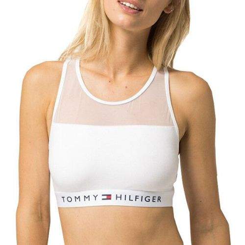 Tommy Hilfiger Dámská sportovní podprsenka Sheer Flex Cotton Bralette UW0UW00012-100 White (Velikost S)