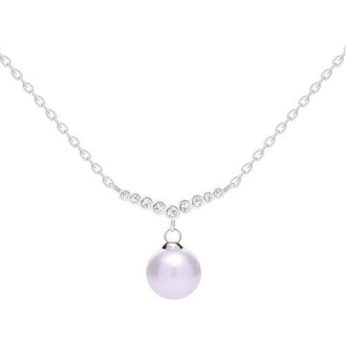 Preciosa Něžný stříbrný náhrdelník s pravou perlou Samoa 5308 00 stříbro 925/1000