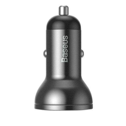 BASEUS Digital Display 2x USB autonabíječka 4.8A, sivá
