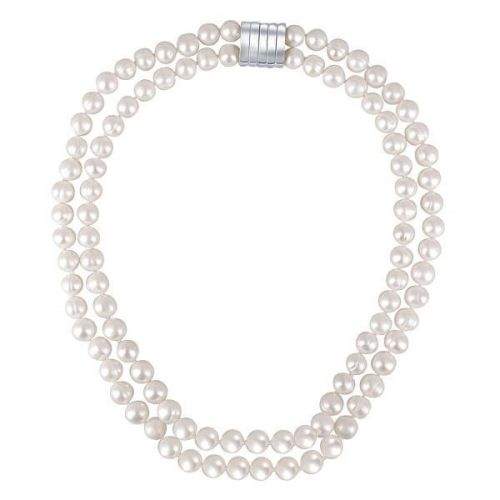 JwL Luxury Pearls Dvojitý náhrdelník z pravých bílých perel JL0656