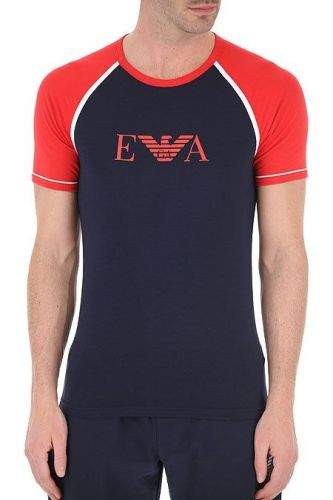 Emporio Armani Pánské tričko 111811 0P529 00135 modročervená - Emporio Armani modro-červená M