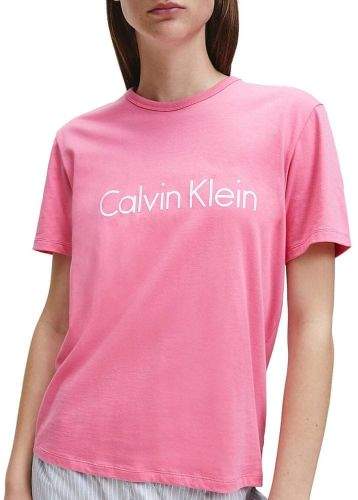 Calvin Klein Dámské triko na spaní QS6105E-AD5 růžová - Calvin Klein růžová M
