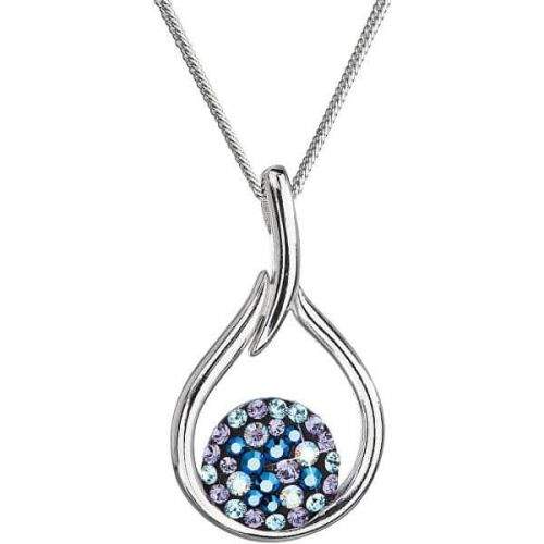 Evolution Group Nadčasový stříbrný náhrdelník s krystaly Swarovski 32075.3 Blue Style (řetízek, přívěsek) stříbro 925/1000