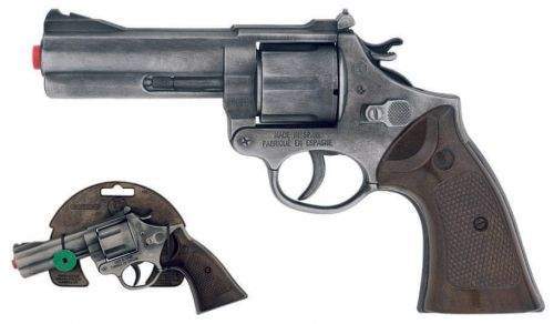 Alltoys Policejní revolver Gold colection stříbrný kovový 12 ran