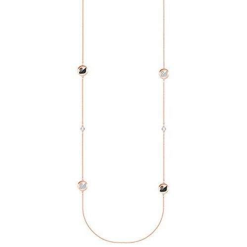 Swarovski Luxusní růžově zlacený náhrdelník s labutěmi HALL SWAN 5368983