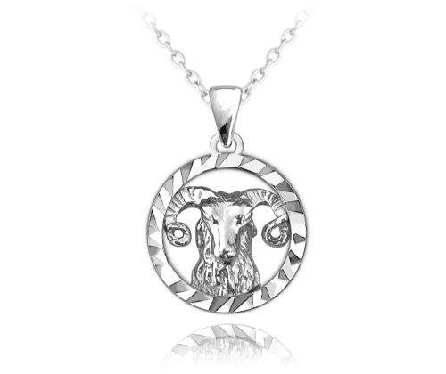 MINET Stříbrný náhrdelník MINET Zodiac znamení BERAN