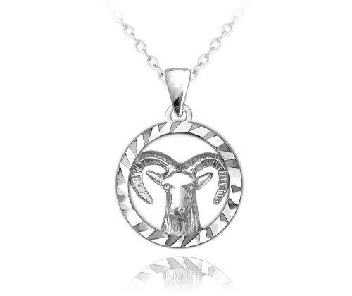 MINET Stříbrný náhrdelník MINET Zodiac znamení KOZOROH