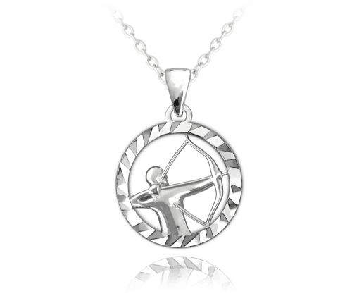 MINET Stříbrný náhrdelník MINET Zodiac znamení STŘELEC