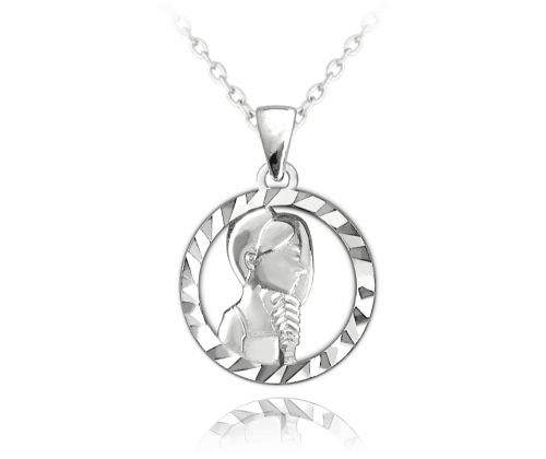 MINET Stříbrný náhrdelník MINET Zodiac znamení PANNA