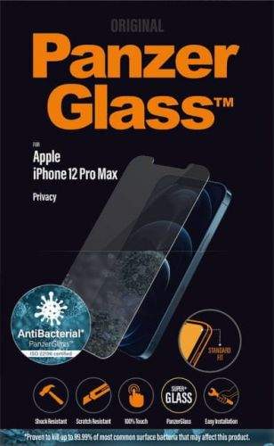 PanzerGlass Standard Privacy Antibacterial pro Apple iPhone 12 Pro Max P2709, čiré