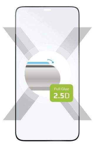 Fixed Ochranné sklo Full-Cover pro Apple iPhone 12 Mini, lepení přes celý displej, černé FIXGFA-557-BK