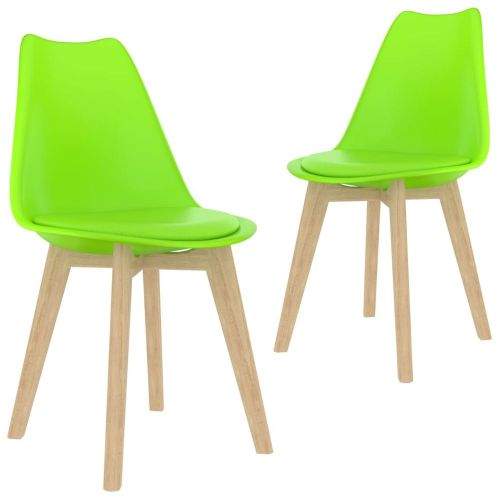 shumee Jídelní židle 2 ks zelené plast
