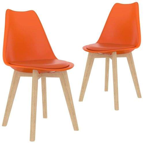 shumee Jídelní židle 2 ks oranžové plast