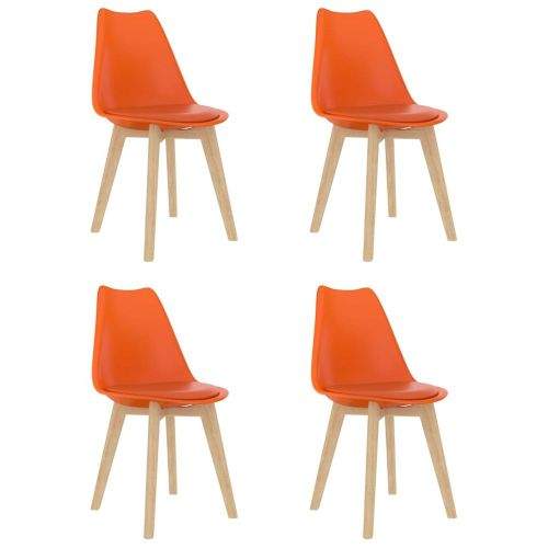 shumee Jídelní židle 4 ks oranžové plast