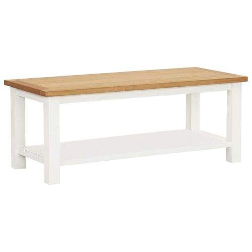 shumee Konferenční stolek 110 x 55 x 40 masivní dubové dřevo