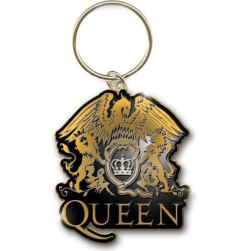 CurePink Přívěsek na klíče Queen: Gold Crest (4 x 4,6 cm)