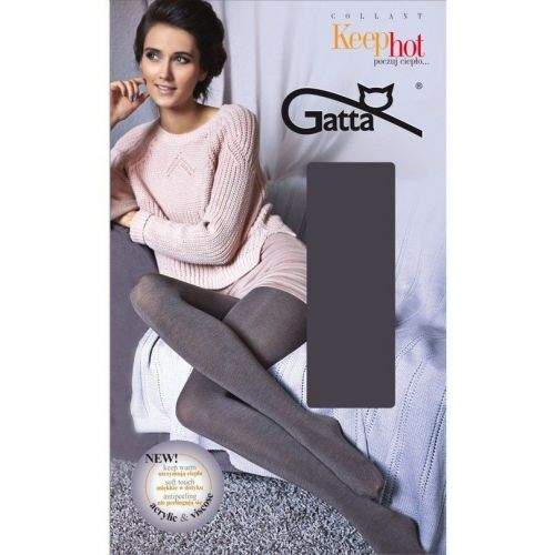 Gatta KEEP HOT - Hladké dámské punčochové kalhoty 3D - GATTA černá 3-M