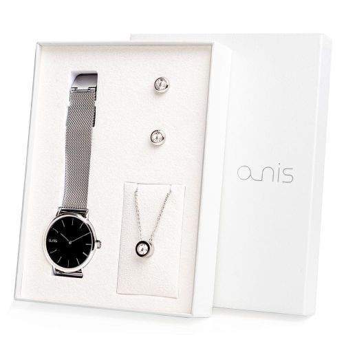 A-NIS dámský dárkový set hodinek, náhrdelníku a náušnic AS100-04