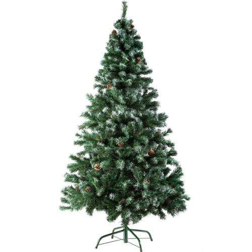 tectake Umělý vánoční stromek - 180 cm, 705 konečky a šišky zelené