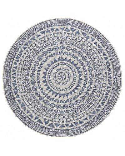 Bougari AKCE: 140x140 (průměr) kruh cm Kusový koberec Twin Supreme 103859 Blue/Cream 140x140 (průměr) kruh