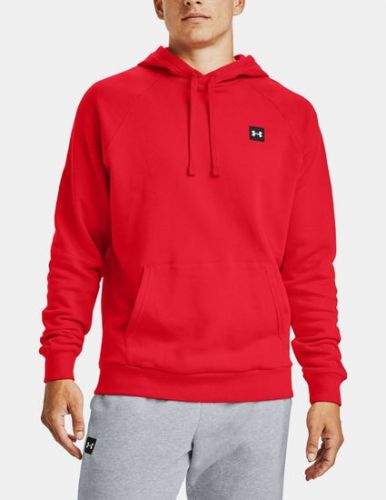 Under Armour Mikina Rival Fleece Hoodie-RED XXL