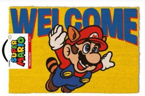 CurePink Rohožka Super Mario: Welcome (60 x 40 cm) multicolor