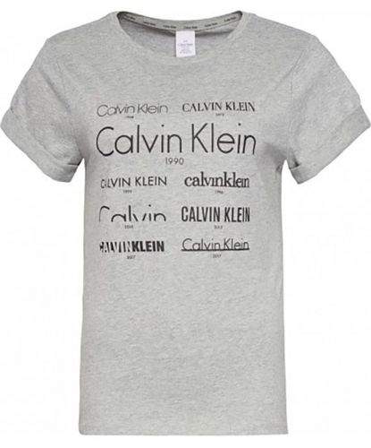 Calvin Klein Dámské tričko s logy Calvin Klein Šedá S