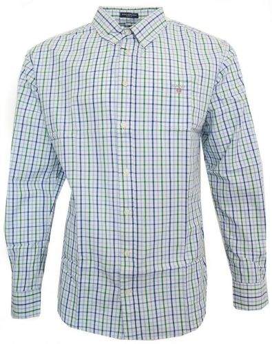 Gant Pánská košile GANT - modro/zelené pruhy Bílá M, Rukáv: Dlouhý