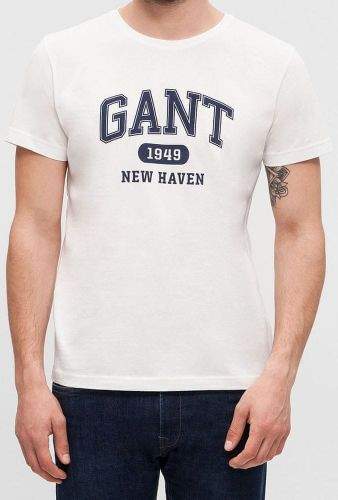 Gant Pánské bílé tričko GANT Bílá XL