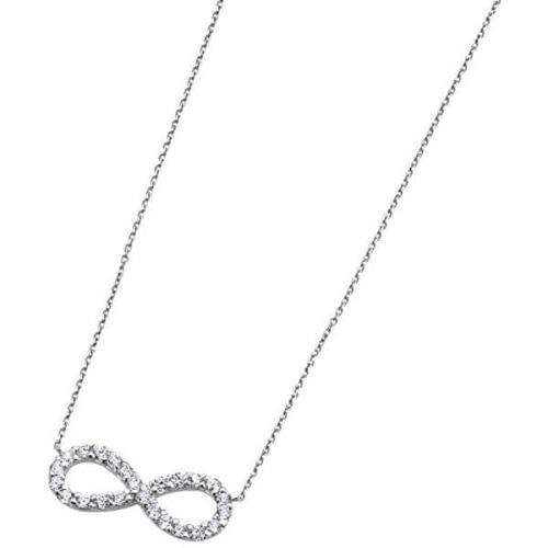 Lotus Silver Třpytivý stříbrný náhrdelník s čirými zirkony Nekonečno LP1253-1/1 stříbro 925/1000