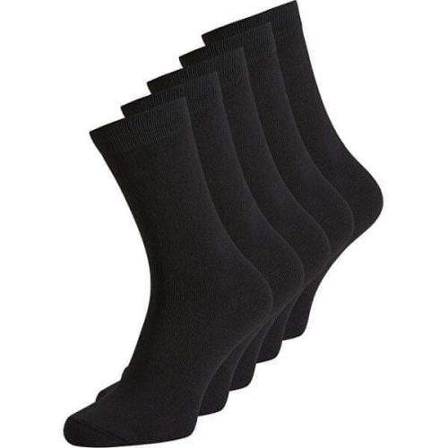 Jack&Jones 5 PACK - pánské ponožky JACJENS 12113085 Black