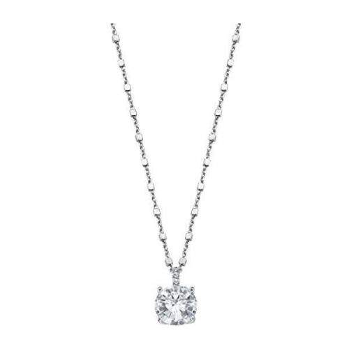 Lotus Silver Elegantní stříbrný náhrdelník s čirými zirkony LP2005-1/1 (řetízek, přívěsek) stříbro 925/1000