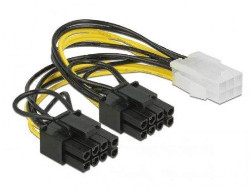 DELOCK 85452 Delock PCI Express napájecí kabel 6 pin samice > 2 x 8 pin samec 15cm