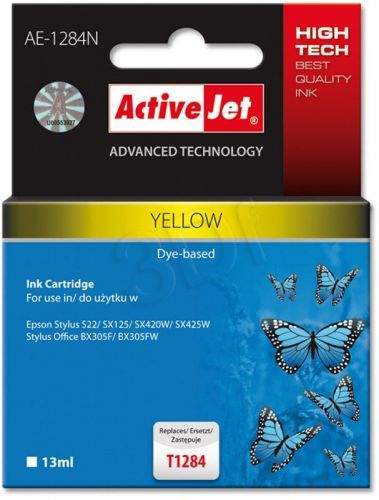 Action ActiveJet ink cartr. Eps T1284 Yellow S22/SX125/SX425 100% NEW AE-1284
