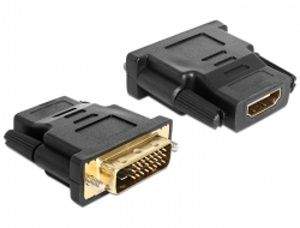 Delock Adaptér DVI 24+1 pin samec > HDMI samice
