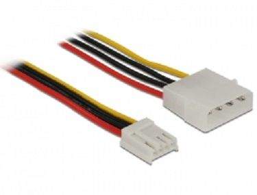 Kabel Power Molex 4 Pin Stecker > Floppy 4 Pin Buchse 40 cm Delock