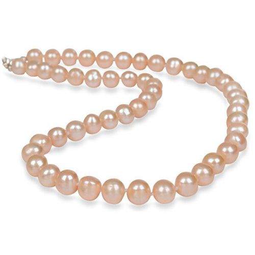 JwL Luxury Pearls Náhrdelník s pravými lososovými perlami JL0267 stříbro 925/1000