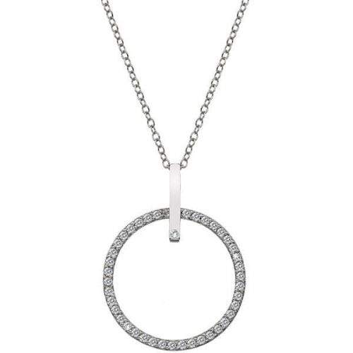 Hot Diamonds Stříbrný náhrdelník s pravým diamantem Flora DP718 (řetízek, přívěsek) stříbro 925/1000
