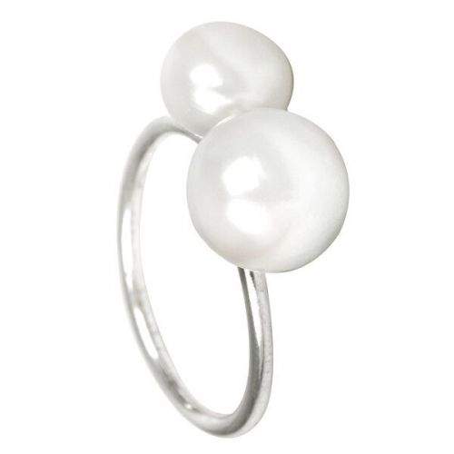 JwL Luxury Pearls Stříbrný prsten s dvojperlou JL0058 stříbro 925/1000