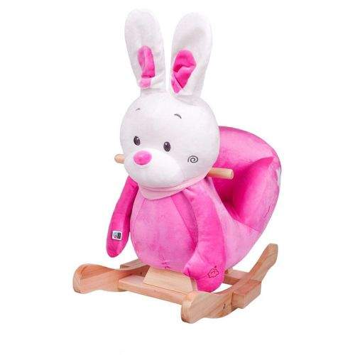 PLAYTO Houpací hračka s melodií PlayTo králíček růžová