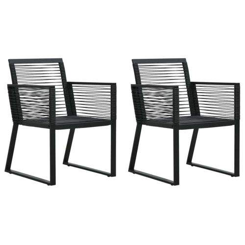 shumee Zahradní židle 2 ks černé PVC ratan