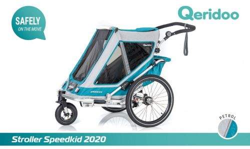 QERIDOO Vozík Speedkid1 - Petrol modrá